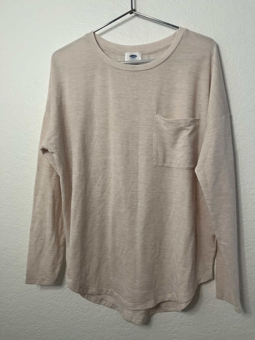 Old Navy Beige Long Sleeve Pocket Top